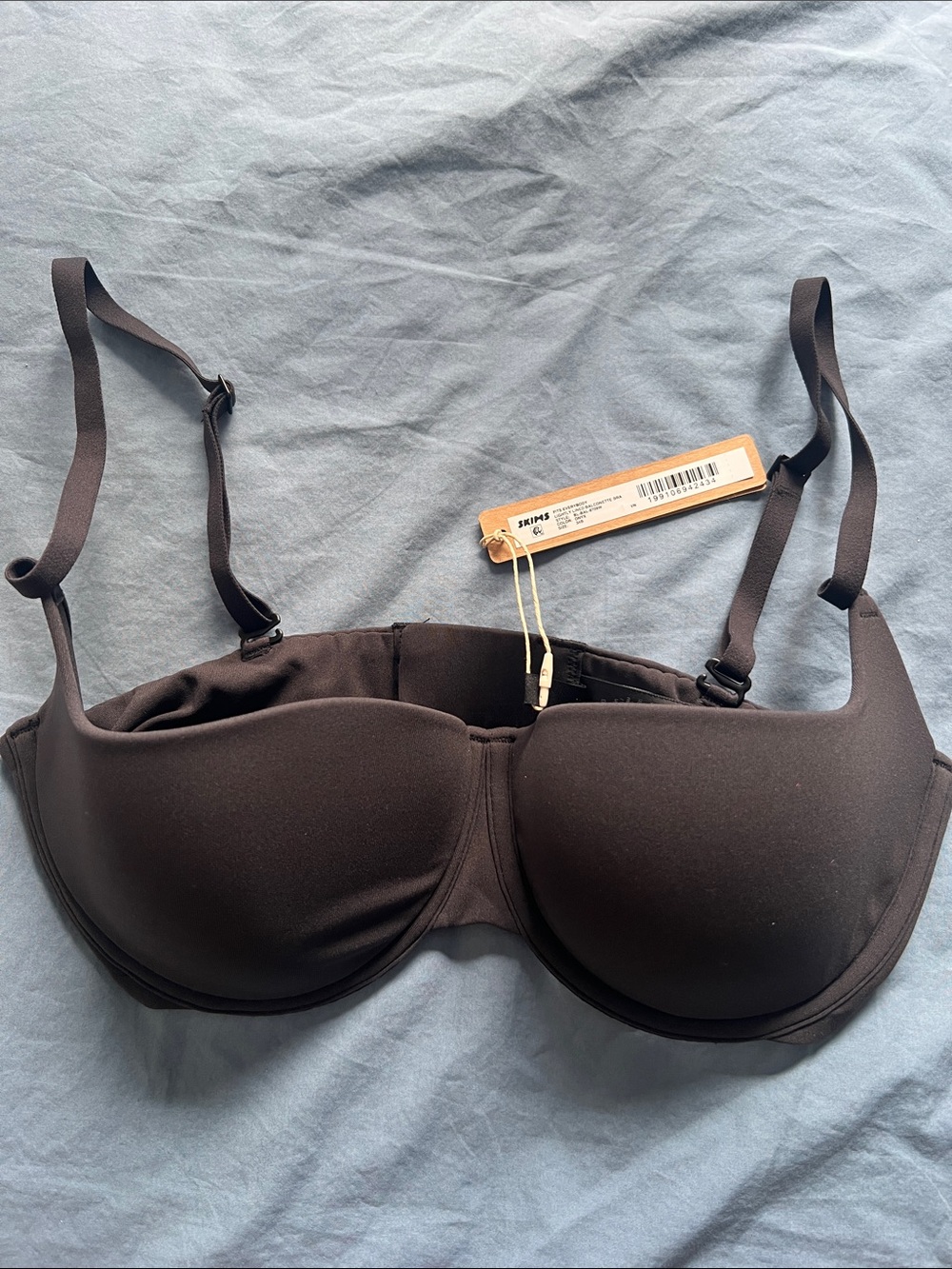SKIMS Black Fits Everybody Lightly Lined Balconette Bra Size 34B NWT